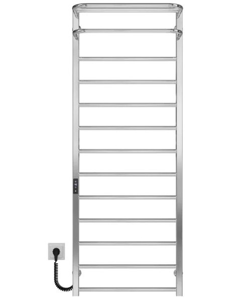 Электрический полотенцесушитель Deffi Lux Hotel П13 600х1400 левое подключение JD04 хром A.LH.140.60.13.E.C.L.2