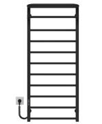 Електрична сушарка для рушників Deffi Lux Hotel П11 600х1200 ліве підключення JD04 чорний A.LH.120.60.11.E.B.L.2