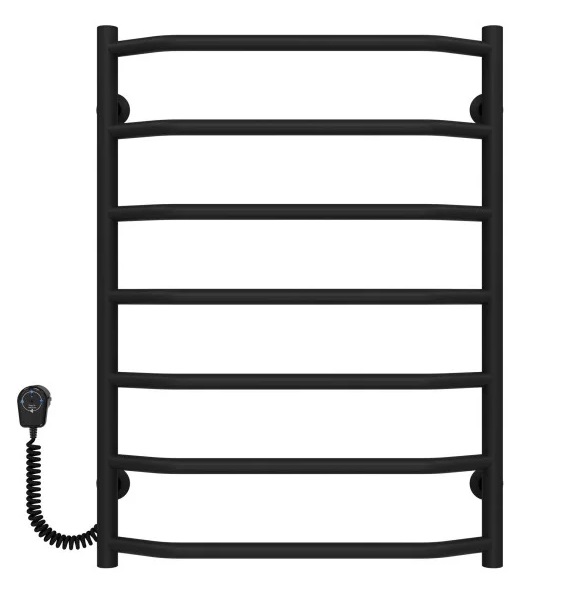 Электрический полотенцесушитель Deffi Трапеция П7 500х700 левое подключение EF16 черный D.TR.70.50.7.E.B.L.5