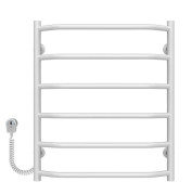 Електрична сушарка для рушників Deffi Трапеція П6 500х600 ліве підключення EF16 білий D.TR.60.50.6.E.W.L.5