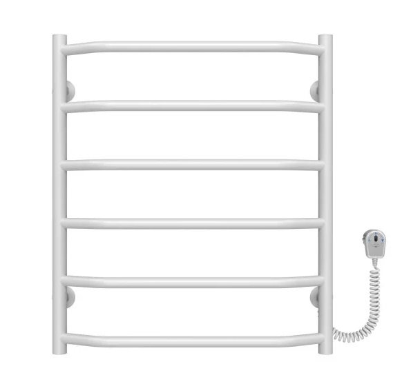 Електрична сушарка для рушників Deffi Трапеція П6 500х600 праве підключення EF16 білий D.TR.60.50.6.E.W.R.5