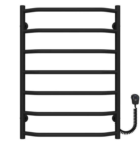 Электрический полотенцесушитель Deffi Трапеция П7 500х700 правое подключение EF16 черный D.TR.70.50.7.E.B.R.5