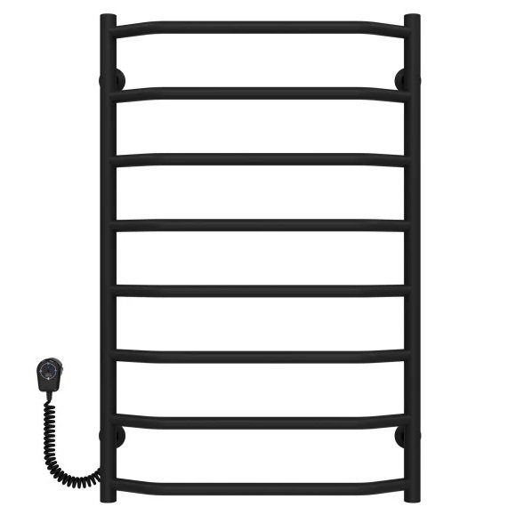 Електрична сушарка для рушників Deffi Трапеція П8 500х800 ліве підключення EF16 чорний D.TR.80.50.8.E.B.L.5