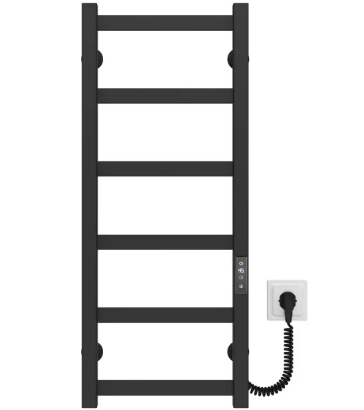 Электрический полотенцесушитель Deffi Avast П6 300х800 правое подключение JD04 черный B.AV.80.30.6.E.B.R.2