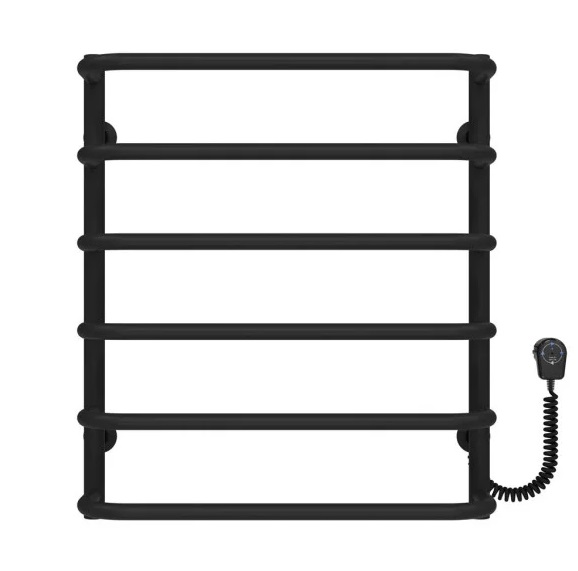 Электрический полотенцесушитель Deffi Стандарт П6 500х600 правое подключение EF16 черный D.SS.60.50.6.E.B.R.5