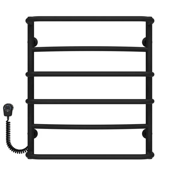 Електрична сушарка для рушників Deffi Аквамікс П6 500х600 ліве підключення EF16 чорний D.AM.60.50.6.E.B.L.5