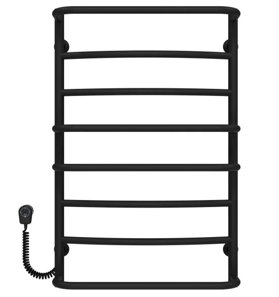 Електрична сушарка для рушників Deffi Аквамікс П8 500х800 ліве підключення EF16 чорний D.AM.80.50.8.E.B.L.5