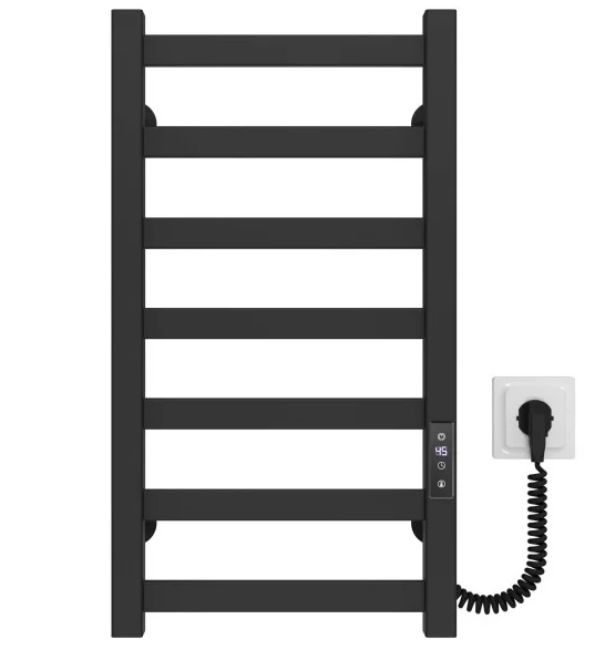 Електрична сушарка для рушників Deffi Avast П7 300х600 праве підключення JD04 чорний B.AV.60.30.7.E.B.R.2