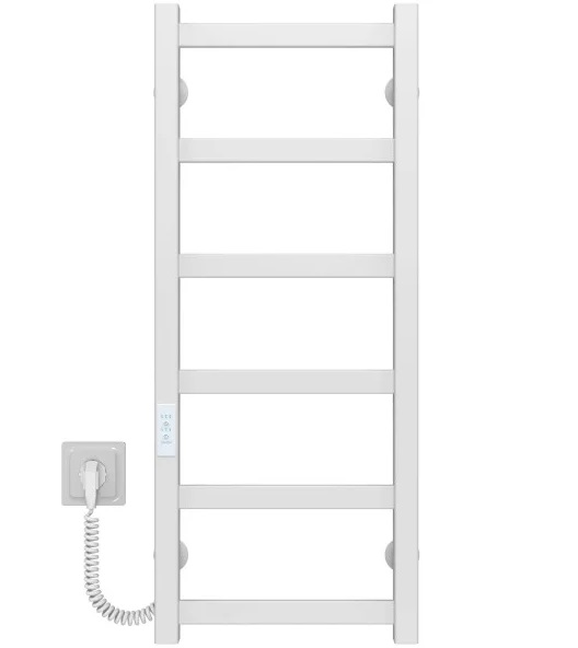 Электрический полотенцесушитель Deffi Avast П6 300х800 левое подключение WD04 белый B.AV.80.30.6.E.W.L.4