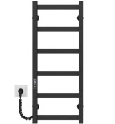 Электрический полотенцесушитель Deffi Avast П6 300х800 левое подключение JD04 черный B.AV.80.30.6.E.B.L.2