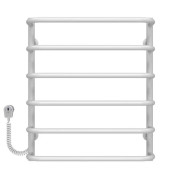 Электрический полотенцесушитель Deffi Стандарт П6 500х600 левое подключение EF16 белый D.SS.60.50.6.E.W.L.5
