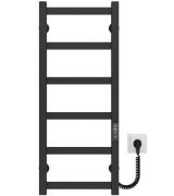 Электрический полотенцесушитель Deffi Avast П6 300х800 правое подключение JD04 черный B.AV.80.30.6.E.B.R.2