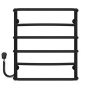 Електрична сушарка для рушників Deffi Аквамікс П6 500х600 ліве підключення EF16 чорний D.AM.60.50.6.E.B.L.5