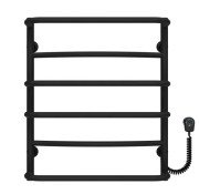 Електрична сушарка для рушників Deffi Аквамікс П6 500х600 праве підключення EF16 чорний D.AM.60.50.6.E.B.R.5