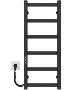 Электрический полотенцесушитель Deffi Avast П6 300х800 левое подключение JD04 черный B.AV.80.30.6.E.B.L.2