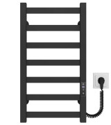 Электрический полотенцесушитель Deffi Avast П7 400х600 правое подключение JD04 черный B.AV.60.40.7.E.B.R.2