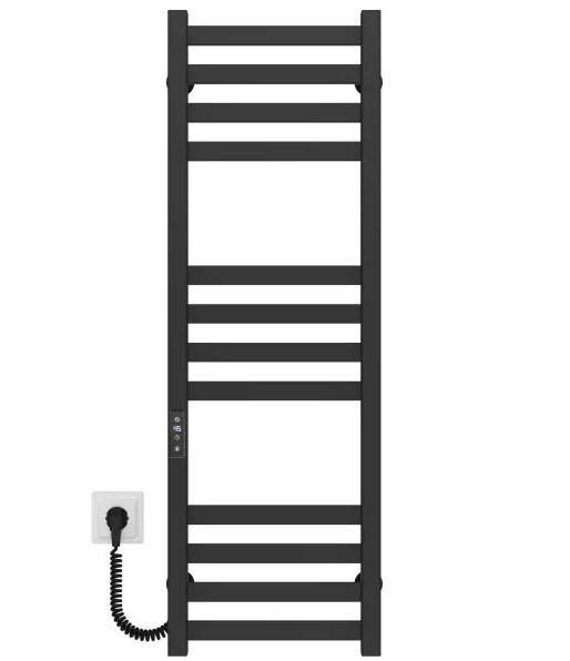 Сушарка для рушників Електрична Deffi Avast П12 300х1000 ліве підключення JD04 чорний B.AV.100.30.12.E.B.L.2