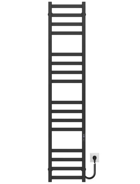 Электрический полотенцесушитель Deffi Avast П16 300х1600 правое подключение JD04 черный B.AV.160.30.16.E.B.R.2