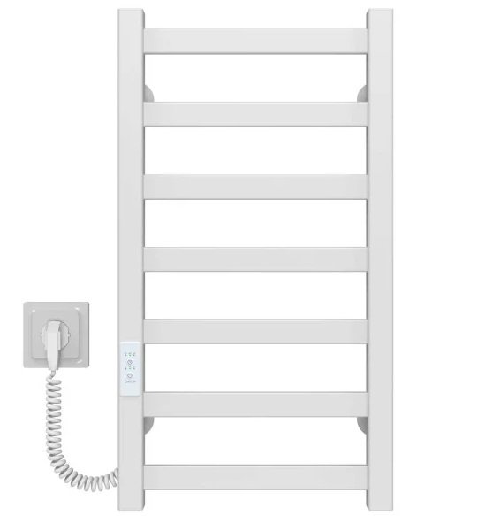 Электрический полотенцесушитель Deffi Avast П7 400х600 левое подключение WD04 белый B.AV.60.40.7.E.W.L.4