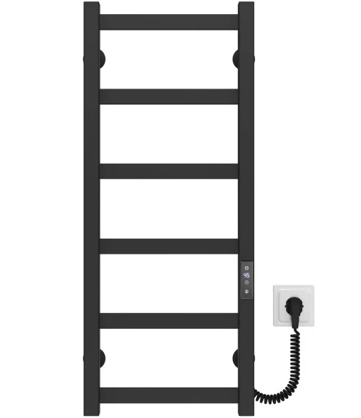 Електрична сушарка для рушників Deffi Avast П6 400х800 праве підключення JD04 чорний B.AV.80.40.6.E.B.R.2