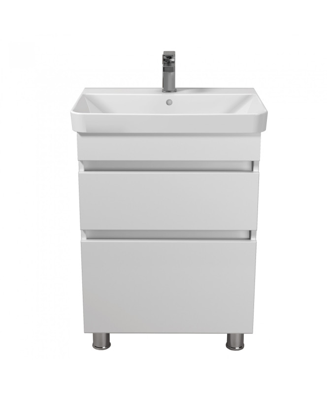 Тумба напольная Мойдодыр MoonShine 60 с раковиной Vivace ДСП белый глянец 00-0008658