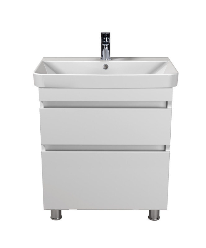 Тумба підлогова Мийдодір MoonShine 70 з раковиною Vivace ДСП білий глянець 00-0008751