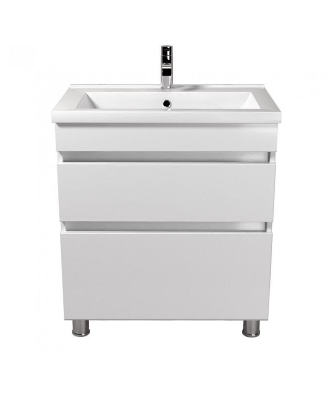 Тумба підлогова Мийдодір MoonShine 70 з раковиною Cosmo ДСП білий глянець 00-0008514