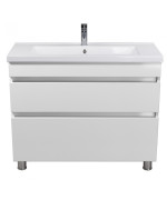 Тумба напольная Мойдодыр MoonShine 100 с раковиной Cosmo ДСП белый глянец 00-0008178