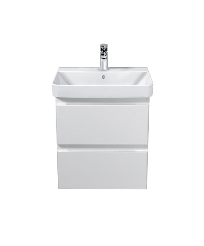 Тумба подвесная Мойдодыр Unik 50-A с раковиной Vivace ДСП/МДФ белый глянец 00-0009163