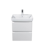 Тумба подвесная Мойдодыр Unik 50-A с раковиной Vivace ДСП/МДФ белый глянец 00-0009163