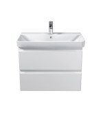 Тумба подвесная Мойдодыр Unik 70-A с раковиной Vivace ДСП/МДФ белый глянец 00-0009165