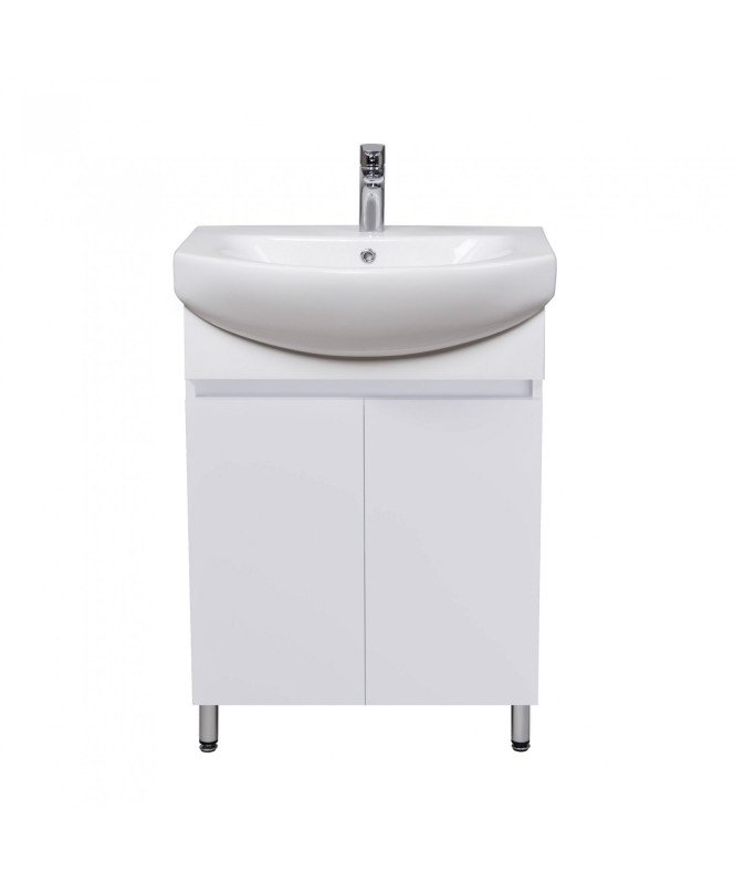 Тумба напольная Мойдодыр Temp 60 с раковиной Runa ДСП/МДФ белый глянец 00-0008564