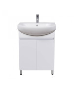 Тумба напольная Мойдодыр Temp 60 с раковиной Runa ДСП/МДФ белый глянец 00-0008564