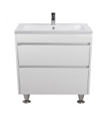 Тумба напольная Мойдодыр Prime 80 с раковиной Cosmo ДСП/МДФ белый глянец 00-0008149
