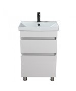 Тумба напольная Мойдодыр MoonShine 50 с раковиной Sempre ДСП белый глянец 00-0008513