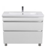 Тумба напольная Мойдодыр MoonShine 100 с раковиной Cosmo ДСП белый глянец 00-0008178