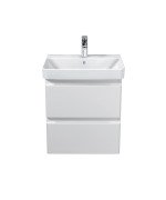 Тумба подвесная Мойдодыр Unik 50-A с раковиной Vivace ДСП/МДФ белый глянец 00-0009163