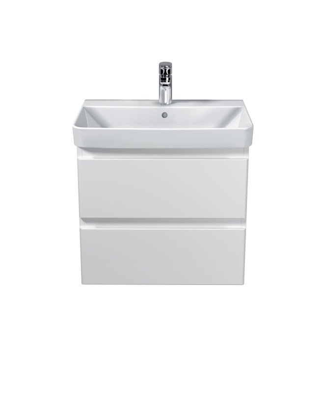 Тумба подвесная Мойдодыр Unik 60-A с раковиной Vivace ДСП/МДФ белый глянец 00-0009164