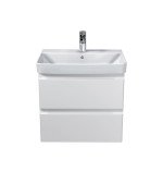 Тумба подвесная Мойдодыр Unik 60-A с раковиной Vivace ДСП/МДФ белый глянец 00-0009164