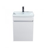 Тумба Мойдодыр Windy 50-U с раковиной Sempre ДСП белый глянец 00-0008136