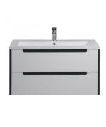 Тумба підвісна Мийдодир Paula 100-A з раковиною Cosmopolitan ДСП/МДФ білий глянець/графіт глянсовий 00-0006534