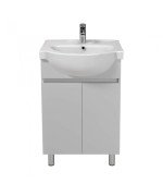 Тумба напольная Мойдодыр Temp 55 с раковиной Freja ДСП/МДФ белый глянец 00-0008085