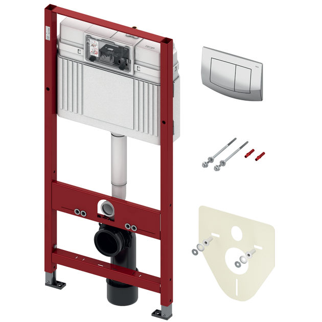 Система инсталляции для унитаза TECE Base 4 в 1 с кнопкой смыва TECEambia хром глянцевый 9400405