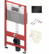 Система інсталяції для унітазу TECE Base 4 в 1 з кнопкою змиву TECEnow чорний матовий 9400414