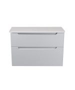 Тумба под раковину Мойдодыр Malaga 80-A ST со столешницей 78х44 см ДСП/МДФ белый глянец 00-0009285