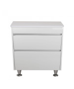 Тумба под раковину Мойдодыр Prime 80 ST со столешницей 80х45 см ДСП/МДФ белый глянец 00-0008187