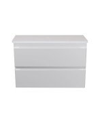 Тумба под раковину Мойдодыр Unik 80-A ST со столешницей 78х44 см ДСП/МДФ белый глянец 00-0009284