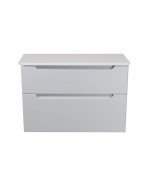 Тумба под раковину Мойдодыр Malaga 80-A ST со столешницей 78х44 см ДСП/МДФ белый глянец 00-0009285