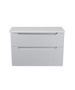 Тумба под раковину Мойдодыр Malaga 80-A ST со столешницей 78х44 см ДСП/МДФ белый глянец 00-0009285