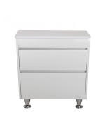 Тумба под раковину Мойдодыр Prime 80 ST со столешницей 80х45 см ДСП/МДФ белый глянец 00-0008187